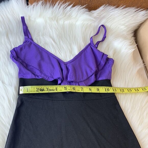 Silence + Noise Purple & Black Flutter Collar BodyCon Dress Size XS - Picture 5 of 12